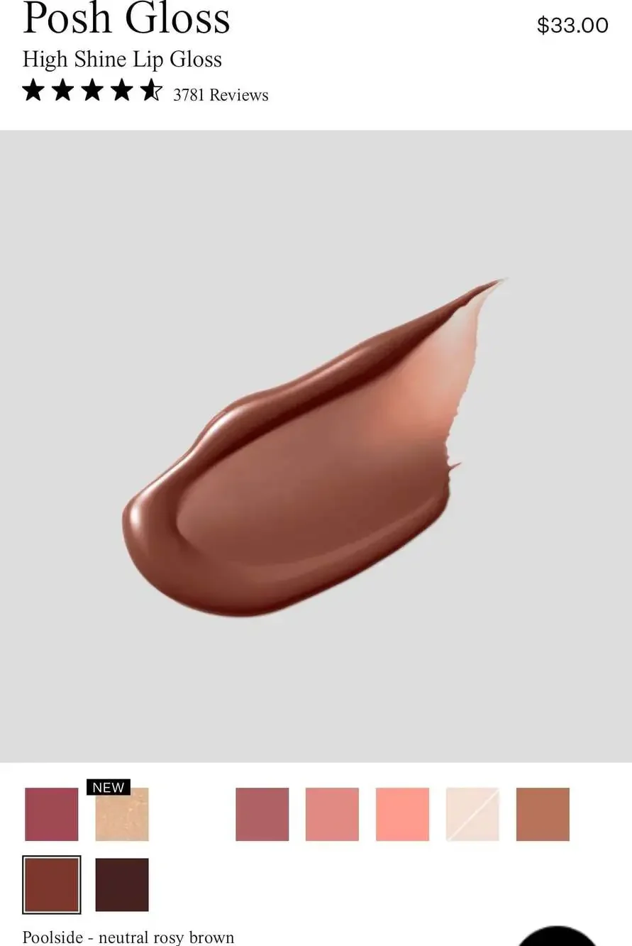 Victoria Beckham Posh Gloss High Shine Lip Gloss - Shade Poolside
